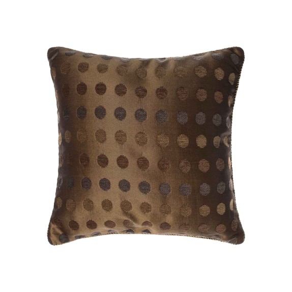 Μαξιλαροθήκη Διακόσμησης Silk Fashion 602 Πουά Λαδί 65x65