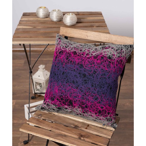 Μαξιλαροθήκη Διακόσμησης Silk Fashion Mk12 Φούξια 45x45