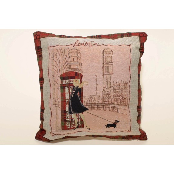 Μαξιλαροθήκη Διακόσμησης Silk Fashion London Booth 45x45