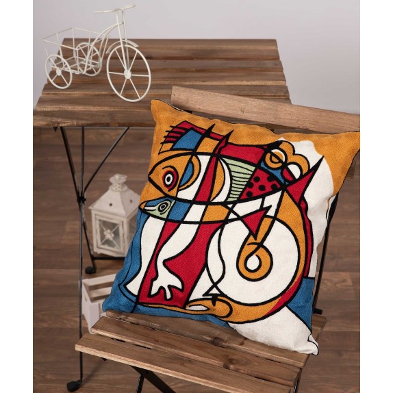 Μαξιλάρι Διακόσμησης Silk Fashion Πολύγαζο4 45x45