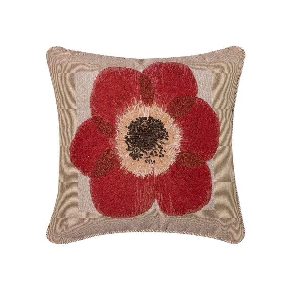 Μαξιλαροθήκη Διακόσμησης Silk Fashion Σενίλ Λουλούδι4 45x45