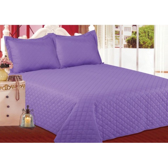 Σετ Κουβερλί Υπέρδιπλο Silk Fashion Bg02 Μώβ 220x240
