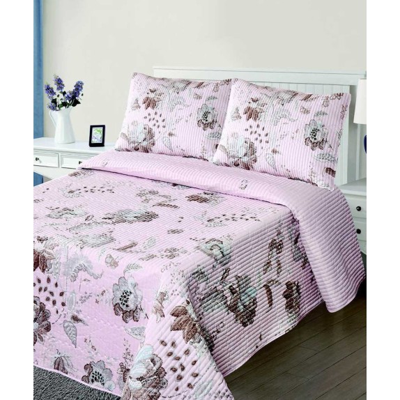 Σετ Κουβερλί Μονό Silk Fashion 5305 Ρόζ 160x220