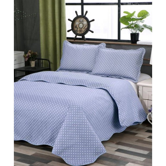 Σετ Κουβερλί Υπέρδιπλο Silk Fashion Dot Grey 220x240
