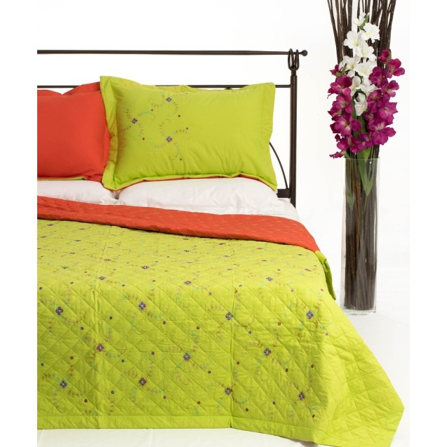 Σετ Κουβερλί Υπέρδιπλο Silk Fashion 24 Λαχανί...