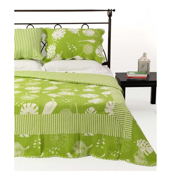 Σετ Κουβερλί Υπέρδιπλο Silk Fashion 350 Λαχανί 220x240