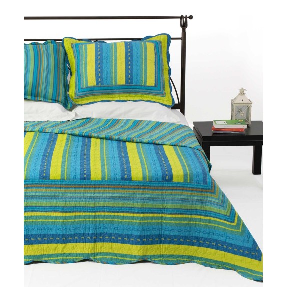 Σετ Κουβερλί Υπέρδιπλο Silk Fashion 8013 Μπλέ 220x240