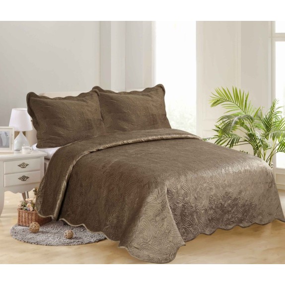 Σετ Κουβερλί Υπέρδιπλο Silk Fashion Supersoft Λαχούρι...