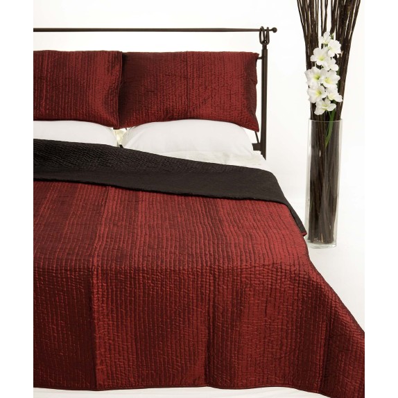 Σετ Κουβερλί Υπέρδιπλο Silk Fashion 6330 Μπορντώ 220x240