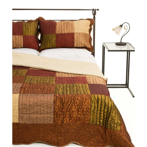 Σετ Κουβερλί Υπέρδιπλο Silk Fashion 6155 Κεραμιδί 220x240