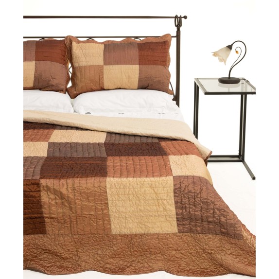 Σετ Κουβερλί Υπέρδιπλο Silk Fashion 6155 Καφέ 220x240