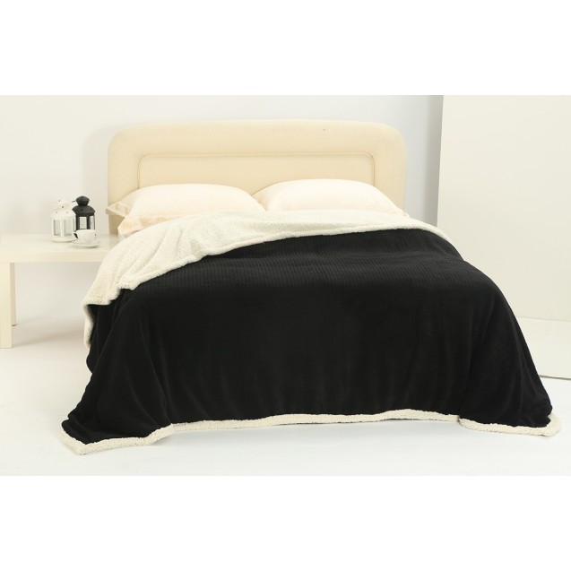 Κουβέρτα Fleece Με Sherpa Υπέρδιπλη Silk...