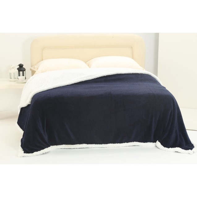 Κουβέρτα Fleece Με Sherpa Υπέρδιπλη Silk...