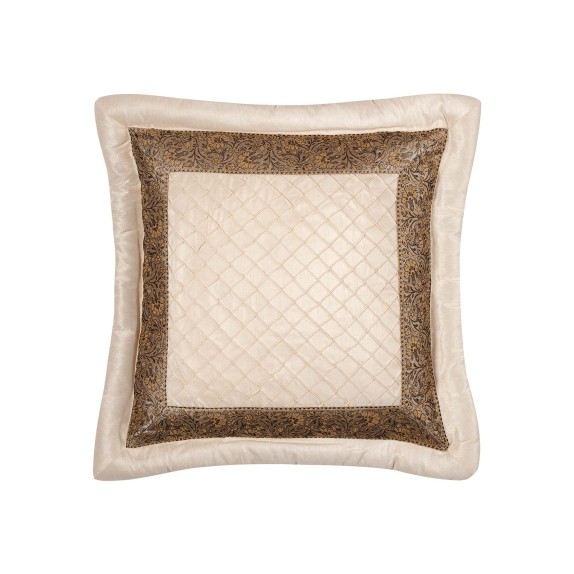 Μαξιλαροθήκη Διακόσμησης Silk Fashion Μπουρλέ Ivory 45x45