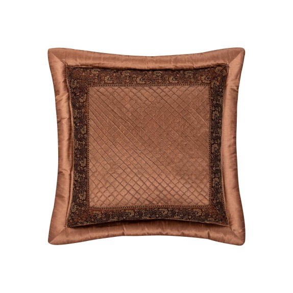 Μαξιλαροθήκη Διακόσμησης Silk Fashion Μπουρλέ Καφέ 45x45