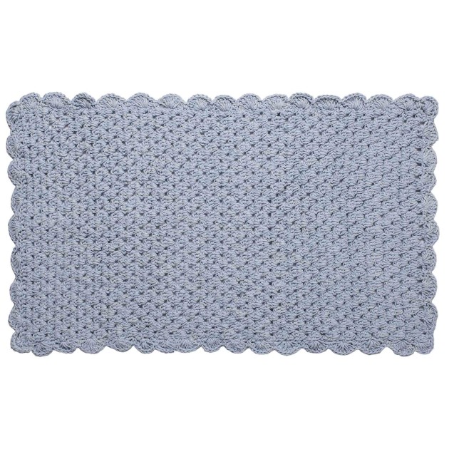 Πατάκι Silk Fashion Πλεκτό Σιέλ