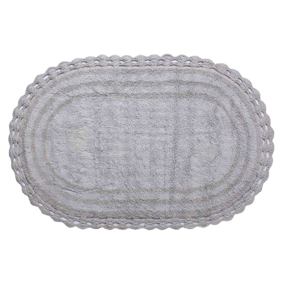 Πατάκι Silk Fashion Oval Γκρι