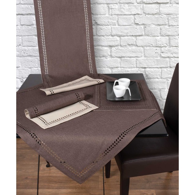 Καρέ Silk Fashion Bg18 Καφέ/Μπεζ 90x90