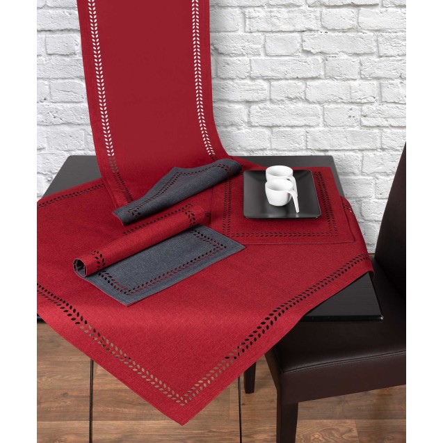 Runner Silk Fashion Bg18 Κόκκινη/Ανθρακί