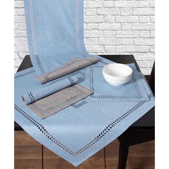 Runner Silk Fashion Bg18 Σιέλ/Γκρι