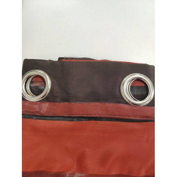 Κουρτίνα Emileon Textile Lacer Naranja-Marron 140x260