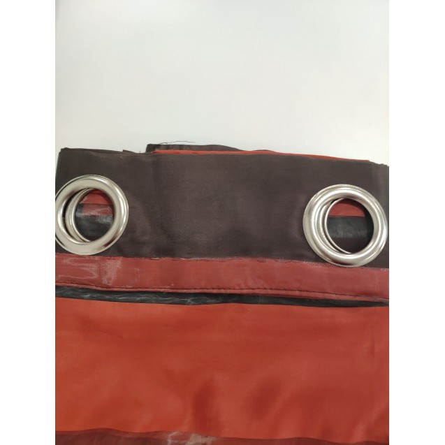 Κουρτίνα Emileon Textile Lacer Naranja-Marron...