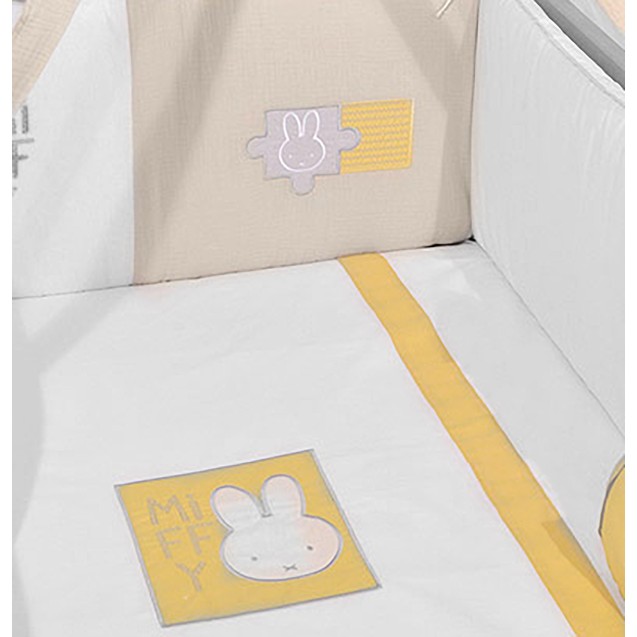 Σετ Προίκας 3 Τεμαχίων Miffy Μπεζ Des. 64