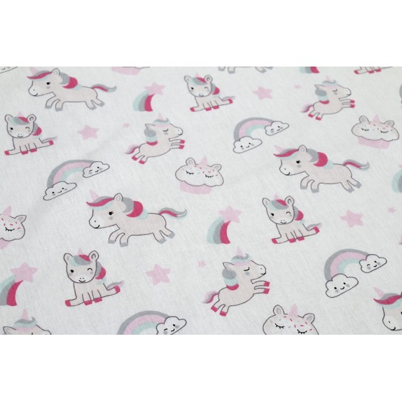 Πάνα Χασέ Dimcol Unicorn 108 White-Pink 80x80