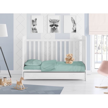 Παπλωματοθήκη Κούνιας Dimcol Solid 497 Aqua 120x160