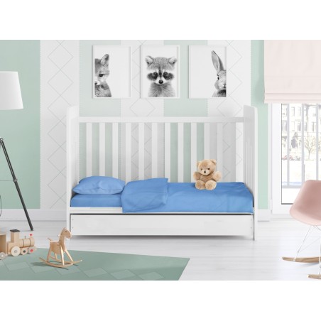 Παπλωματοθήκη Κούνιας Dimcol Solid 498 Sky Blue 120x160