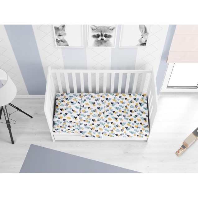 Παπλωματοθήκη Κούνιας Dimcol Hearts 11...