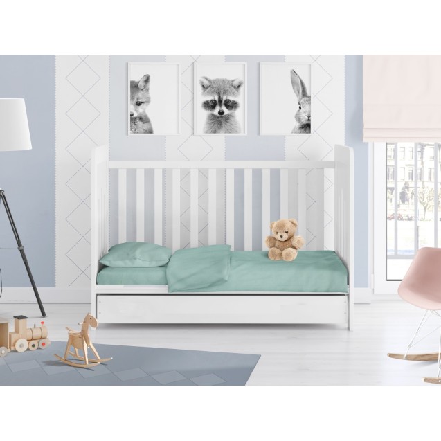 Σετ Σεντόνια Κούνιας 3 Τεμαχίων Dimcol Solid...