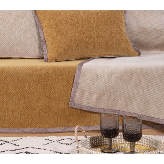 Ριχτάρι Τριθέσιου Nef-Nef New Tanger 180x300 Mustard/Ecru