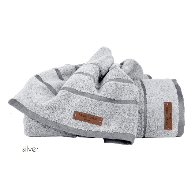 Πετσέτα Προσώπου Makis Tselios Prive Silver 50x90