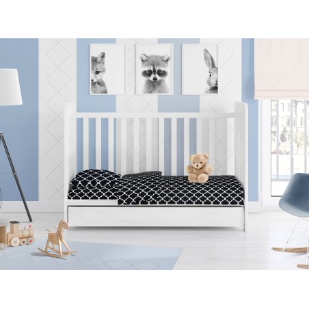 Παπλωματοθήκη Κούνιας Dimcol Windows 175 Dark Blue-White 120x160