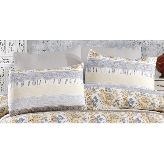 Μαξιλαροθήκη Dimcol Ηλιαχτίδα 370 Grey-Beige 50x70