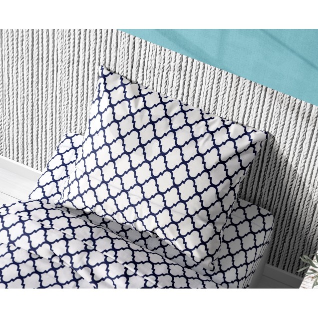 Μαξιλαροθήκη Dimcol Windows 176 White-Dark Blue...