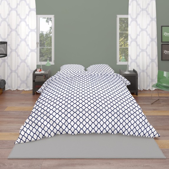 Παπλωματοθήκη Υπέρδιπλη Dimcol Windows 176 White-Dark...