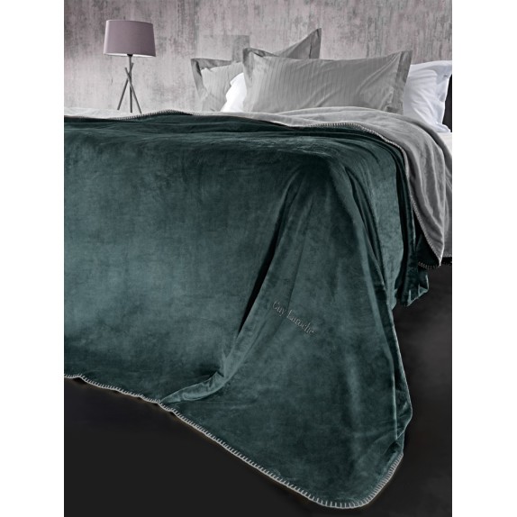 Σετ Κουβέρτα Μονή 2 Τεμαχίων Guy Laroche Velvet Emerald...