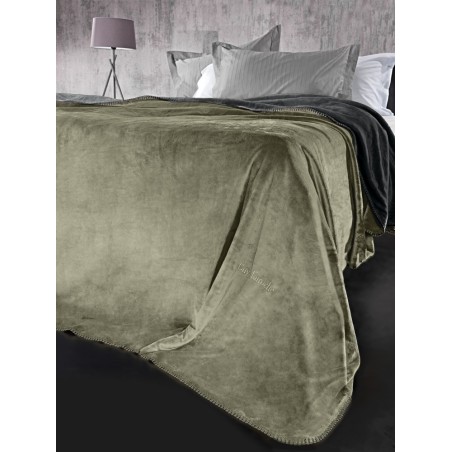 Σετ Κουβέρτα Υπέρδιπλη 2 Τεμαχίων Guy Laroche Velvet Khaki 220x240