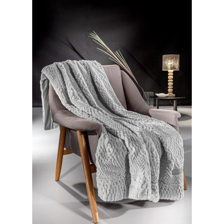 Σετ Ριχτάρι Τριθέσιου και Μαξιλαροθήκη Διακόσμησης Guy Laroche Crusty Silver 170x300