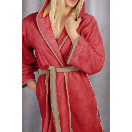 Μπουρνούζι με Κουκούλα Guy Laroche New Comfy Red