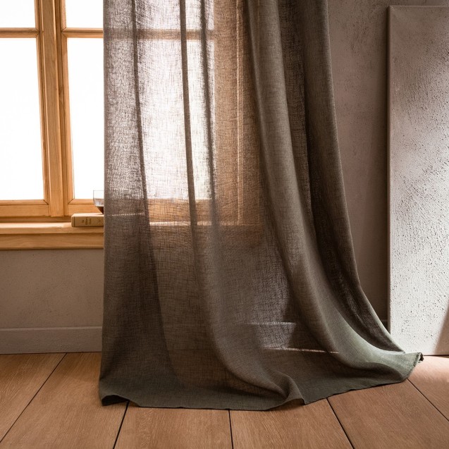 Κουρτίνα με Τρουκς Gofis Home Combe Χακί 502/07...