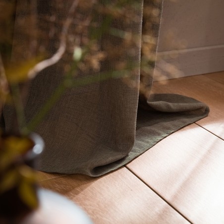 Κουρτίνα με Τρουκς Gofis Home Combe Χακί 502/07 140x280