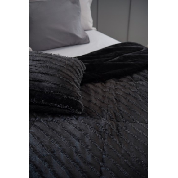 Μαξιλαροθήκη Διακόσμησης Palamaiki Gwen Black 50x50