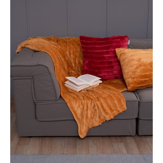 Κουβέρτα Καναπέ Palamaiki Gwen Gold 130x180