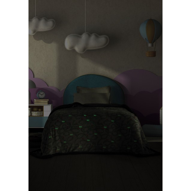 Κουβέρτα Φωσφοριζέ με Γούνα Sherpa Ημίδιπλη...