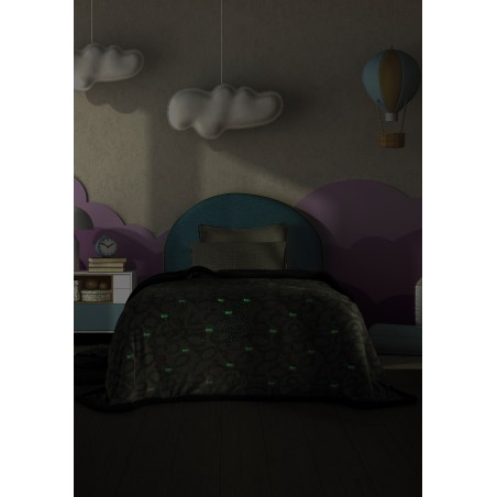 Κουβέρτα Φωσφοριζέ με Γούνα Sherpa Ημίδιπλη Palamaiki Trip 160x220