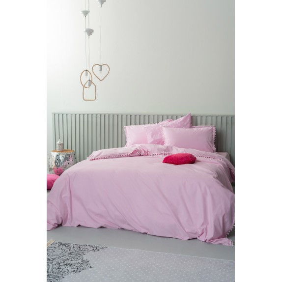 Παπλωματοθήκη Υπέρδιπλη Palamaiki Pon-Pon Lilac 230x240