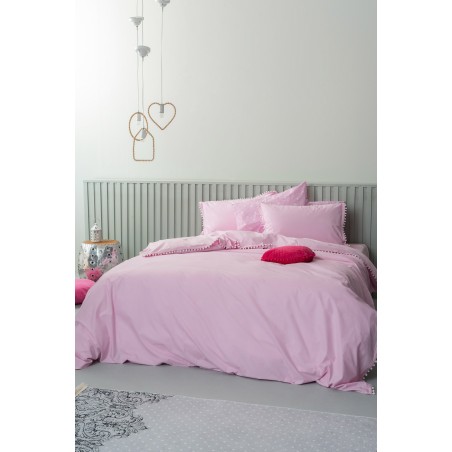 Παπλωματοθήκη Υπέρδιπλη Palamaiki Pon-Pon Lilac 230x240